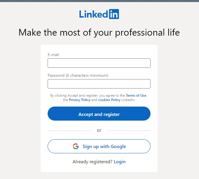 Login to LinkedIn Account 