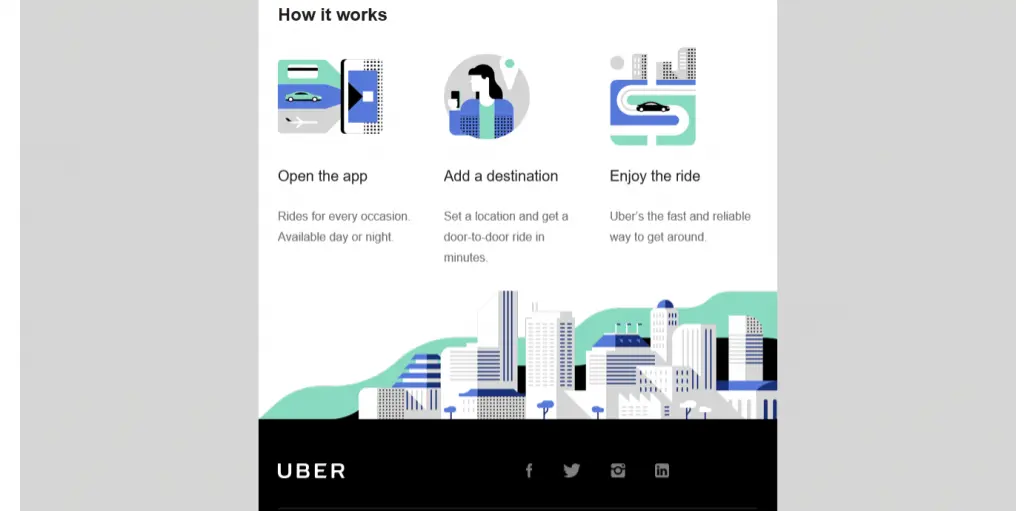 Uber Welcome Email
