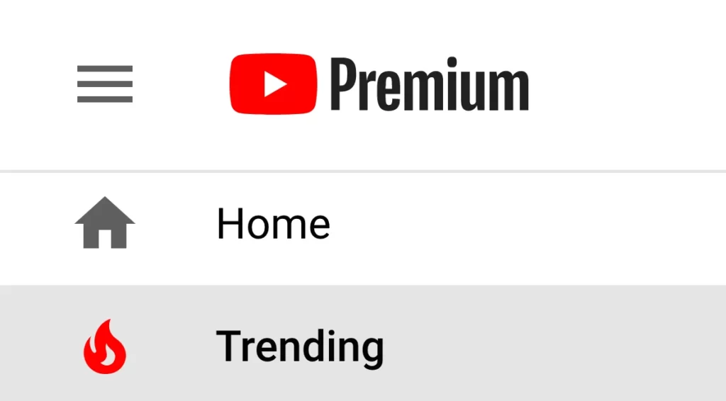 Youtube Trending Tab 