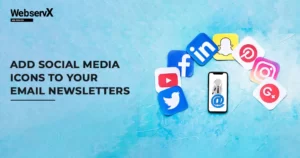 social media icons to newsletters